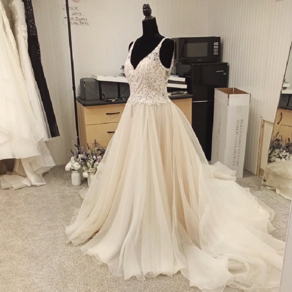 BRAND NEW OFF RACK Rose And Ivory Gown